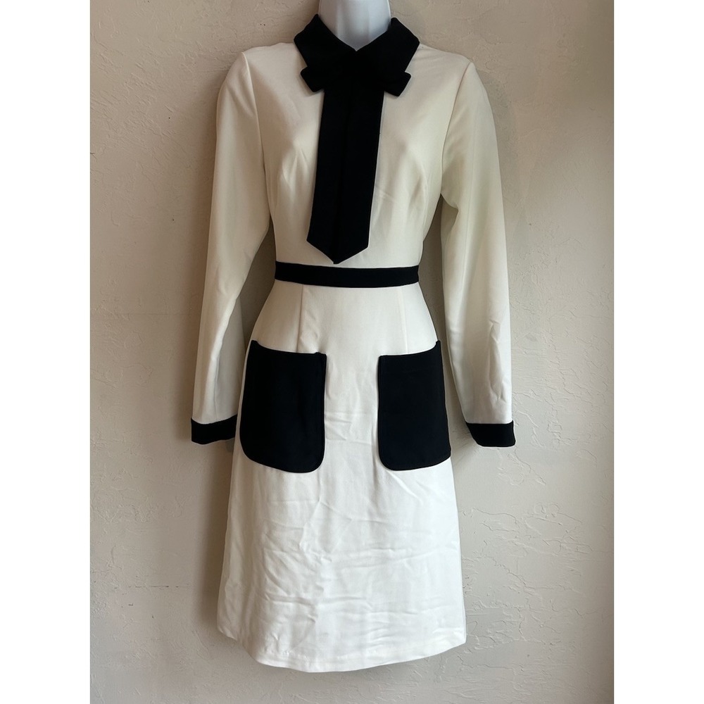 Mikael Aghal Dress 2 Old Money Designer Quiet Luxury Mod Preppy Retro Bow